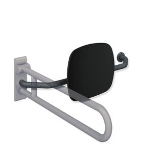 Hewi 801 backrest 801.51.9273R92 distance to wall 230mm, right, backrest jet black, anthracite grey