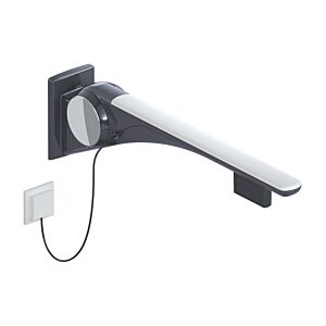 Hewi 802 Rail porteur LifeSystem 802.50.43460TB 750, anthracite brillant/ blanc mat, commande affleurante, touche de fonction, droite
