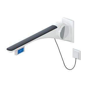 Hewi 802 Bras porteur LifeSystem 802.50.42660GU 750, blanc brillant/anthracite mat, commande affleurante, droite