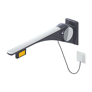 Hewi 802 Rail porteur LifeSystem 802.50.46760TB 850, anthracite brillant/ blanc mat, bouton radio, droite