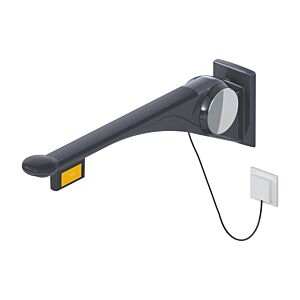 Hewi 802 Rail porteur LifeSystem 802.50.47660DR 900 mm, anthracite brillant/anthracite mat, touche de fonction à droite