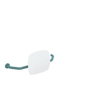 Hewi 801 backrest 801.51.9271L55 distance to wall 230mm, right, backrest signal white, aqua blue