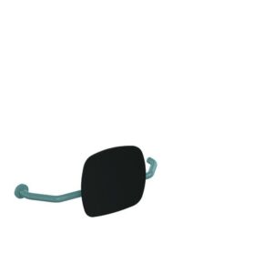 Hewi 801 backrest 801.51.9273L55 distance to wall 230mm, right, backrest jet black, aqua blue