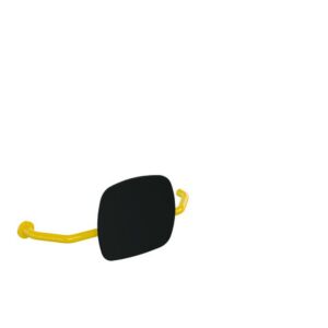 Hewi 801 backrest 801.51.9273L18 distance to wall 230mm, right, backrest jet black, senfgelb