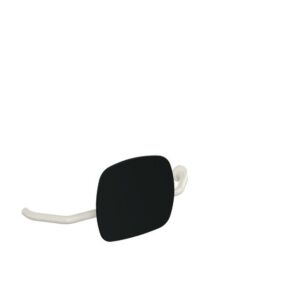 Hewi 801 dossier 801.51.9273R99 distance au mur 230mm, droite, dossier noir de jais, blanc pur