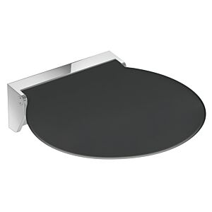 Hewi R380 siège rabattable 950.51.2259092 380 x 405 x 107 mm, surface d&#39;assise gris anthracite, chromé