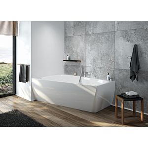 Hoesch iSENSI bath 3900.010 180x140cm, left, white, 361 l, overflow filling, white