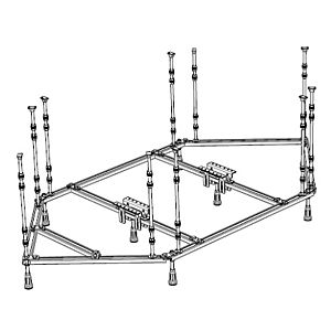 Hoesch Spezial-Untergestell 120924 für Badewanne, 5569, 6177, 3652