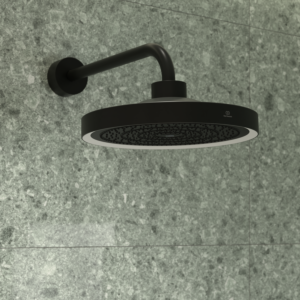 Pommeau de douche 3 fonctions Ideal Standard Solos A7890XG Ø 33 cm, anneau lumineux LED, Noir soie