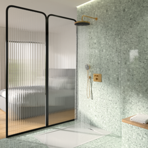 Ideal Standard CeraTherm Navigo Solos fitting package A7892A2 concealed thermostat with Easy-Box concealed base unit, Solos 3-function head and hand shower, Brushed Gold