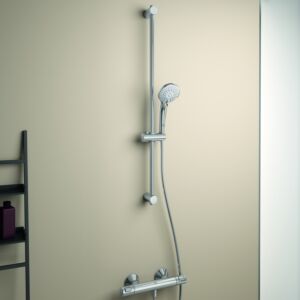 Ideal Standard Idealrain shower combination A7204AA 90 cm, with shower thermostat, shower rail, 3F hand shower, 8l, chrome