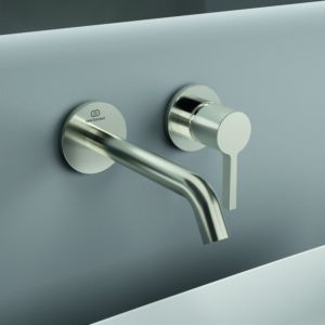 Ideal Standard Joy Fertigmontageset A7378GN für Wand-Waschtischarmatur, Auslauf 180 mm, Silver Storm