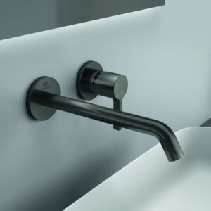 Ideal Standard Joy Fertigmontageset A7379A5 für Wand-Waschtischarmatur, Auslauf 220 mm, Magnetic Grey