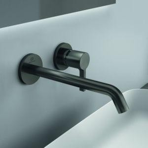 Ideal Standard Joy Fertigmontageset A7379A5 für Wand-Waschtischarmatur, Auslauf 220 mm, Magnetic Grey