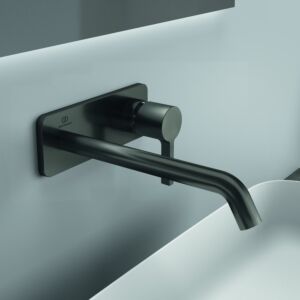 Ideal Standard Joy Fertigmontageset A7381A5 für Wand-Waschtischarmatur, Auslauf 220 mm, Magnetic Grey