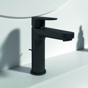 Ideal Standard Cerafine O basin mixer BC699XG Silk Black, projection 125mm, with waste set