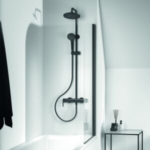 Ideal Standard Cerafine O système de douche BC750XG avec mitigeur de douche, douchette, noir soie