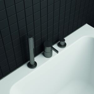 Ideal Standard Joy 3-hole basin mixer BC788A5 Magnetic Gray, for rim-mounting, without spout