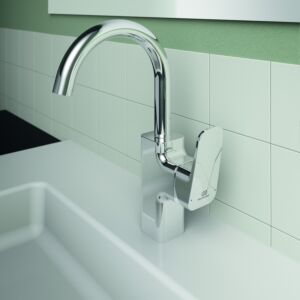 Ideal Standard CeraPlan mitigeur lavabo BD234AA avec bec haut et orientable, chromé, sans garniture de vidange