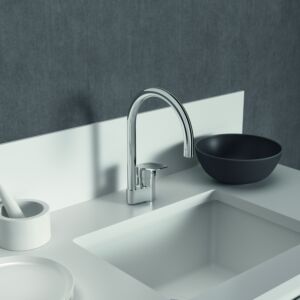 Ideal Standard Robinet de cuisine CeraPlan BD339AA avec bec haut, chromé