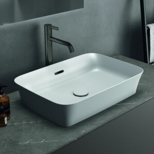 Ideal Standard Ipalyss E2078V1 55x38x12cm, avec trop-plein, sans trou pour robinetterie, blanc soie