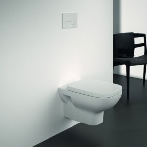 Ideal Standard i.life A toilet seat T453101 with soft closing mechanism, 36 x 44.5 x 4.5 cm, glossy white