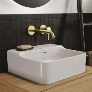 Ideal Standard Conca Lave-mains T3695MA 400x350mm, avec trop-plein, trou robinetterie 2000 , blanc Idéal Plus