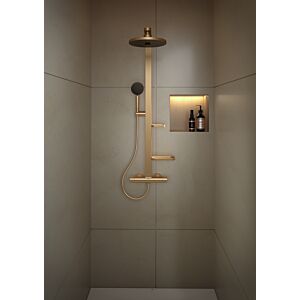 Système de douche Ideal Standard CerathermAlu+ BD583BR 356 x 501 x 1113 mm, 2 étagères, douchette et pommeau de douche, bronze