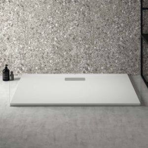 Ideal Standard Ultra Flat New rectangular shower tray T4476V1 waste set with cover, 120 x 70 x 801 cm, silk white