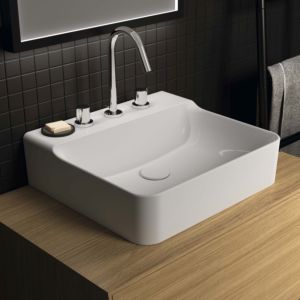 Ideal Standard Vasque Conca T3786MA avec 3 trous pour robinetterie, sans trop-plein, 500 x 450 x 145 mm, blanc Ideal Plus