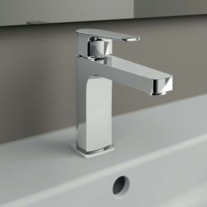 Ideal Standard Cerafine D wash basin mixer BC686AA H105, with waste set, projection 120mm, chrome-plated