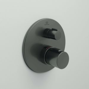 Ideal Standard Ceratherm T100 final installation set A5813A5 for flush-mounted single thermostat, kit 2, Magnetic Grey