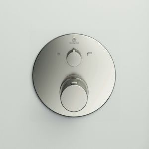 Ideal Standard Ceratherm T100 kit de montage A5814GN pour thermostat de bain encastré, kit 2, acier inoxydable