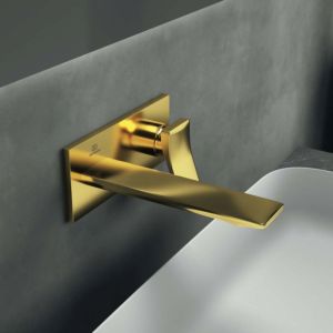 Ideal Standard Conca set de finition A7371A2 fixation murale en saillie, 180 mm, or brossé