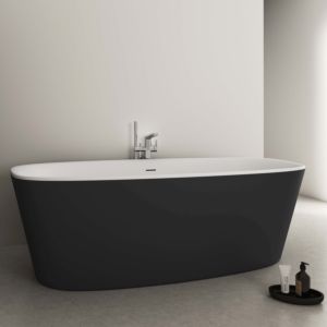 Ideal Standard Dea Badewanne K8722V3 190 x 90 cm, weiß/schwarz matt, freistehend