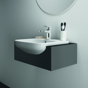 Ideal Standard i.life A lavabo semi-encastré T451701 50x44x15cm, avec trou pour robinetterie et trop-plein, blanc