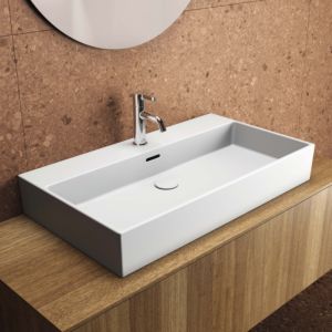 Ideal Standard Extra Waschtisch T3729V1 mit Hahnloch, mit Überlauf, 800 x 450 x 150 mm, seidenweiß