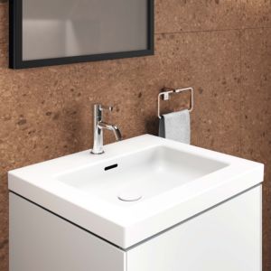 Ideal Standard Extra Waschtisch T4358V1 1 Hahnloch, mit Überlauf, 610 x 510 x 150 mm, seidenweiß