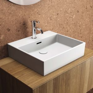 Ideal Standard Extra lavabo T3726V1 avec trou pour robinetterie, avec trop-plein, 500 x 450 x 150 mm, blanc soie