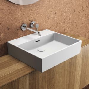 Ideal Standard Extra vasque T388601 sans trou pour robinet, avec trop-plein, sol, 500 x 450 x 150 mm, blanc