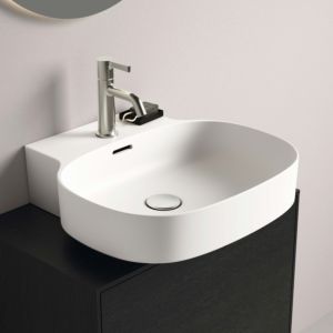 Ideal Standard Linda-X lavabo T4981V1 2000 , avec trop-plein, meulé, 500 x 480 x 135 mm, blanc soie