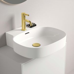 Ideal Standard Linda-X lavabo T498101 2000 , avec trop-plein, meulé, 500 x 480 x 135 mm, blanc