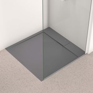 Ideal Standard Ultra Flat S i.life shower tray T5227FS 90 x 90 x 3.2 cm, quartz grey, square