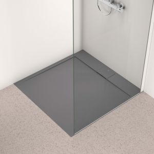 Ideal Standard Ultra Flat S i.life shower tray T5234FS 100 x 100 x 3.2 cm, quartz grey, square