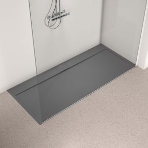 Receveur de douche rectangulaire Ideal Standard Ultra Flat S i.life T5236FS 180 x 80 x 3,2 cm, gris quartz