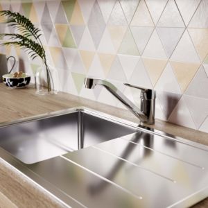 Ideal Standard CeraFlex Küchenarmatur BC129AA chrom, schwenkbarer Auslauf, BlueStart