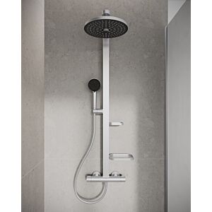 Ideal Standard Alu+ shower system BD583SI with Ceratherm, 2 Shelves, Silver