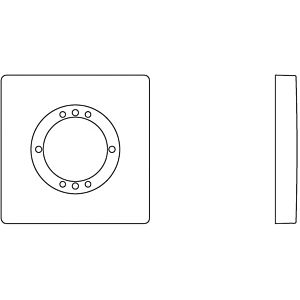 Ideal Standard Archimodule 1-Loch-Rosette A1504AA 83 x 83 mm, verchromt