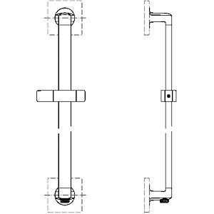Ideal-Standard Archimodule Brausestange A1529AA 900 mm, mit int. Wandanschlußbogen, verchromt