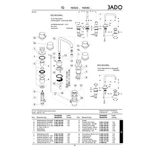 Ideal Standard JADO side valve GLANCE, 3-hole heat exchanger A860489NU
